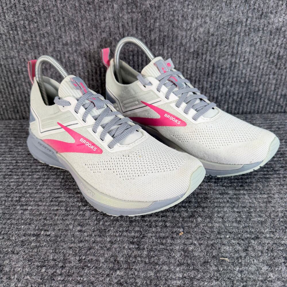 Brooks Ricochet 3 Women’s Size 8 Gray Pink Running Athletic Shoes
